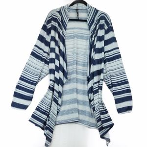 Jessica Simpson 3x navy white flowy cardigan